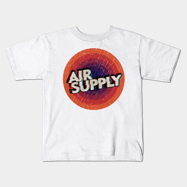 AIR SUPPLY - VINTAGE CIRCLE Kids T-Shirt by GLOBALARTWORD